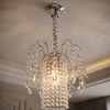 Křišťálová závěsná lampa SWE089-CP 30cm CHROME