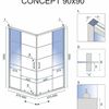 Душ кабина Rea Concept Black 90x90