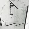 Shower screen Rea Cortis Black 100