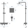 Shower system Rea Bravo Black