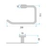 Percha de baño Ring 110 Til Brush Copper