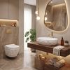 Zestaw Misa WC REA Gustavo Rimless podwieszana + Umywalka nablatowa Maya