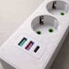 Prelungitor Multipriză 4 prize + 2x USB-A + USB-C JNH021-4A White