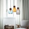 Lampa sufitowa szkalana APP433-1CP Niebieska