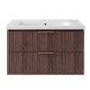 Тумба для ванной с раковиной REA Sherry 80cm Brown Walnut