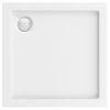 Dušo irklavimo baseinas Rea Belmond White 80x80 Chrome