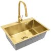 Stainless steel sink Liam BRUSH GOLD