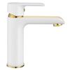 Bathroom faucet REA Bloom White Gold Low