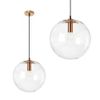 Lampada da soffitto pensile di vetro Lassi 30 cm Rose Gold