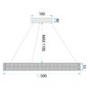 Lampe LED MS005-CP 50cm CHROME