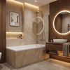 Built-in acrylic bathtub Rea Prima 140