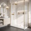 shower tray Rea Belmond White 80x100 Brush Gold