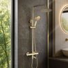Kit de douche avec thermostat Lungo Diamond Gold