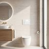 Beépíthető WC Tartókeret Szett Slim 024N T White Glass Nyomólappal