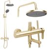 Shower Set Rea Arcos brush gold