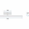 APLICA de baie LED pentru oglinda 9W 70CM APP366-1W Crom