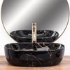 Countertop washbasin Rea Amelia Black Marble shiny