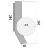 WALL LAMP APP1757-1W BLACK CHROME