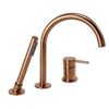 Grifo de Bañera de 3 Orificios Rea Lungo Brush Copper