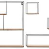 Set of 4 wall shelfs LOFT Metal Industrial 391883