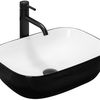 Lavabo sobre encimera Rea Belinda White Black