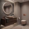Set Vas WC Suspendat Focus + Lavoar pe Blat Rea Focus Taupe