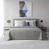 Couvre-lit réversible capitonné Inez L.Grey-Blue
