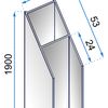Extension profile for shower enclouser and door K7512