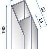 Profilé d'extension pour cabines et portes K7512