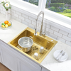 Stainless steel sink Liam BRUSH GOLD