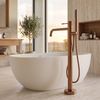 Robinet autoportant Rea Lungo Diamond Brush Copper