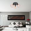 Lampada da soffitto a soppalco tripla in metallo rosa nera APP536-3C