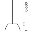 Lampa wisząca szklana APP564-1CP CHROM