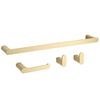 Badezimmer-Accessoire-Set Mati Brush Gold 4-teilig