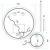 Mirror LED R-8040 80cm + 40cm