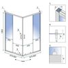 Shower enclosure Rea City 90x90 Nickel Brush