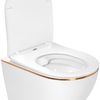 Toilet bowl Carlo white Mini Flat Gold Edge