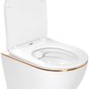 Taza de inodoro WC REA Carlo white Mini Flat Gold Edge