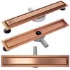 Drain linéaire Rea Pure Neo brushed copper 70