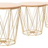 Table basse 3 szt TWINS gold