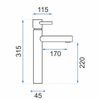 Bathroom faucet Rea Tess High Light Gold