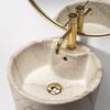 Freestanding ceramic basin Blanka Natural Mat Marble