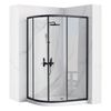 Shower enclosure REA Look Black 80x100 + Shower tray Look White