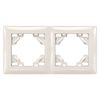Double socket frame OSTE JNH014-2F Beige