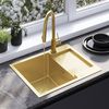 Stainless steel sink Paul BRUSH GOLD