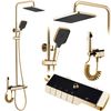 Shower set with thermostatic mixer REA ROB Gold