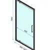 Shower door REA Rapid Swing Chrom 100