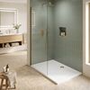 shower tray Rea Belmond White 90x120 Brush Gold