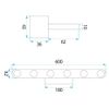 Aplique de baño LED SWE055-W BLACK