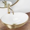 Lavabo sobre encimera Rea Sofia Brush Gold